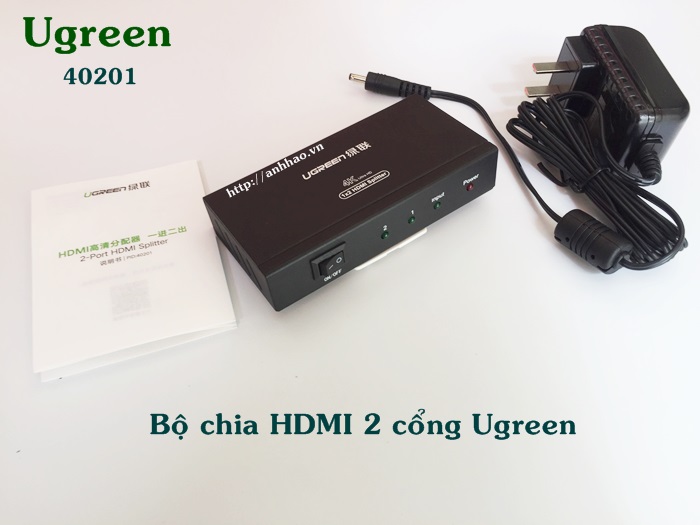 Bộ chia HDMI 1 ra 2 Ugreen 40201 chính hãng